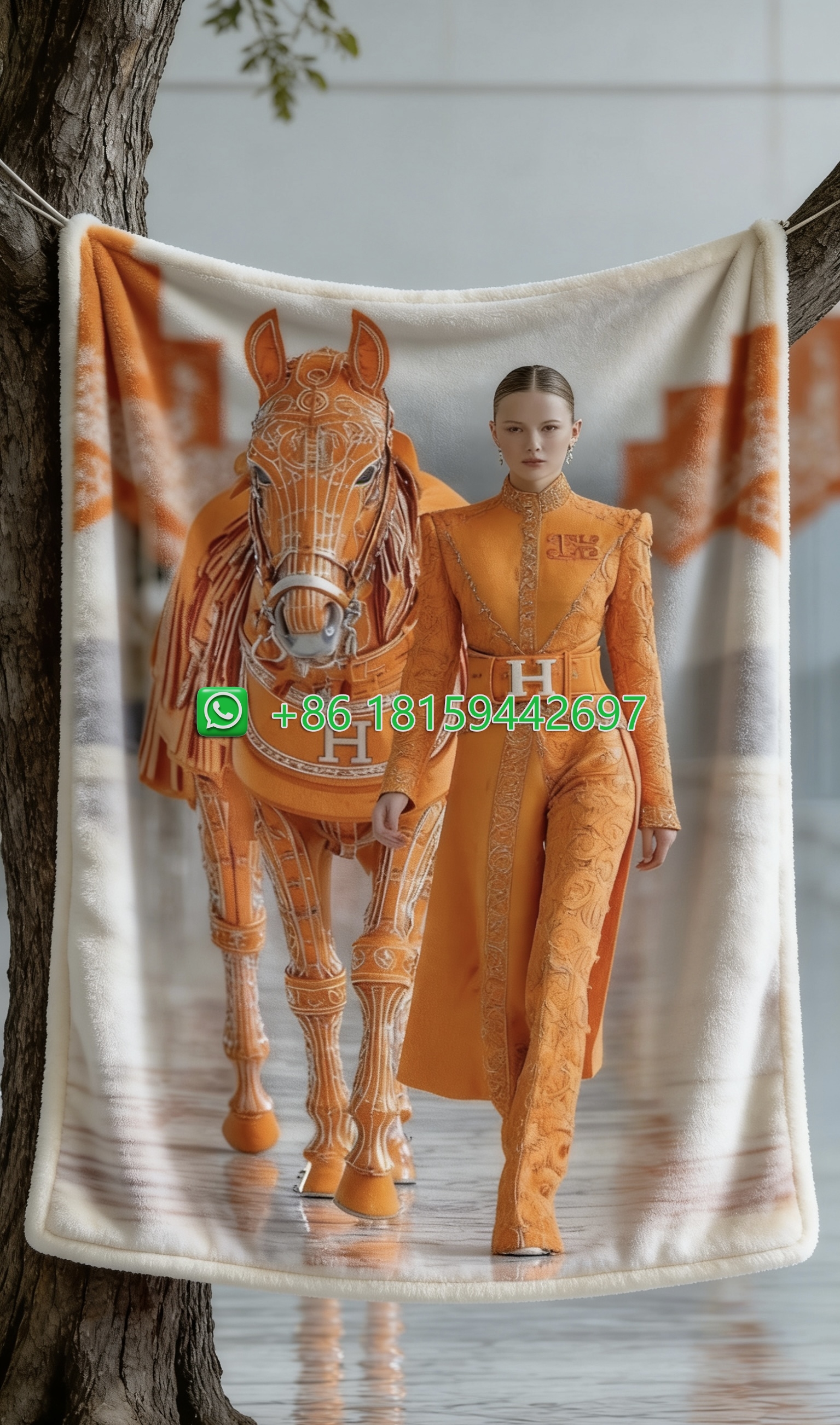 Hermes Throw Blankets